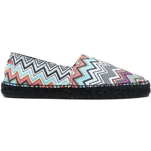 Missoni espadrillas con motivo a zigzag - nero