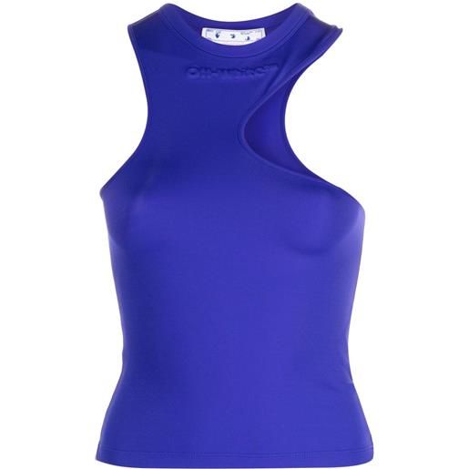 Off-White top con ricamo - viola