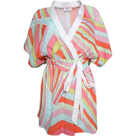 PUCCI abito corto con stampa iride - arancione