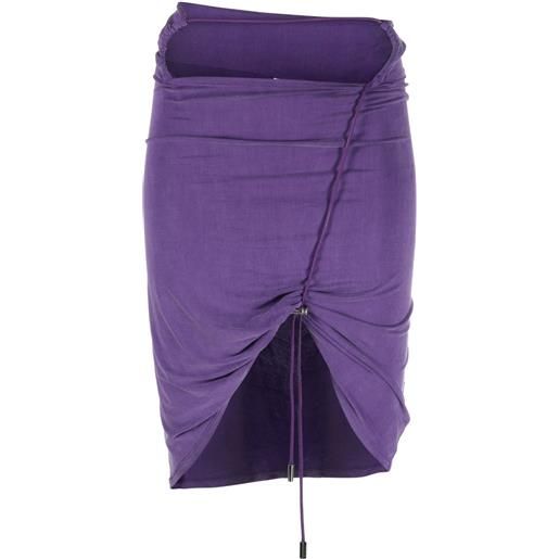 Jacquemus minigonna la jupe espelho con ruches - viola