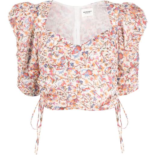 MARANT ÉTOILE blusa galaor con maniche a palloncino - multicolore
