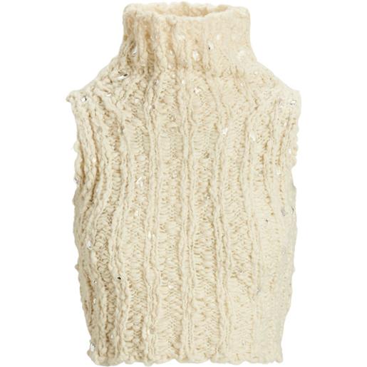 Ralph Lauren Collection canotta a collo alto - bianco