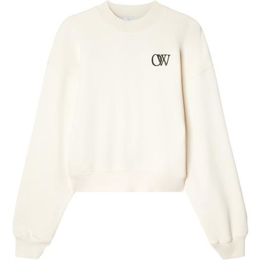 Off-White felpa con stampa ow - bianco