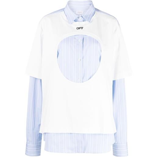Off-White camicia meteor con design a strati - blu