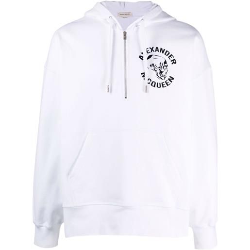 Alexander McQueen felpa con cappuccio - bianco