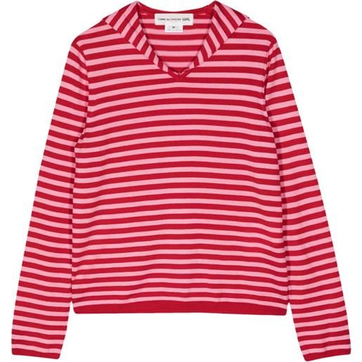Comme Des Garçons Girl maglione a righe - rosso