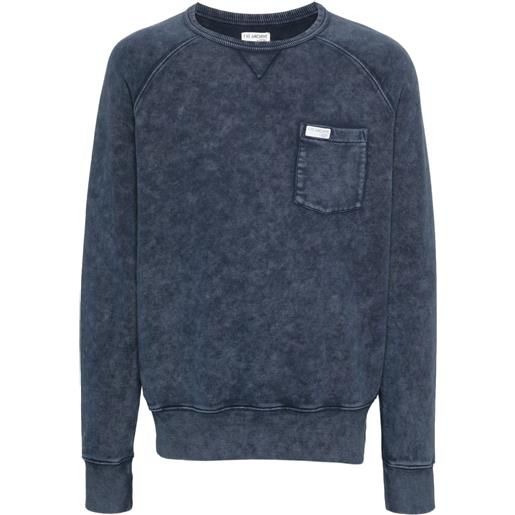 Fay felpa con applicazione - blu