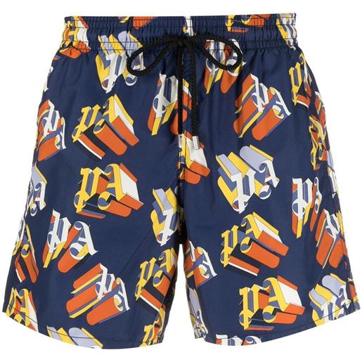Palm Angels costume da bagno Palm Angels x vilebrequin - blu