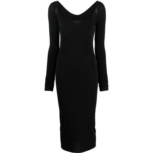 Rick Owens Lilies abito midi - nero