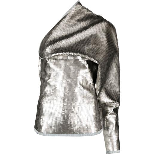 Rick Owens top luxor con paillettes - argento