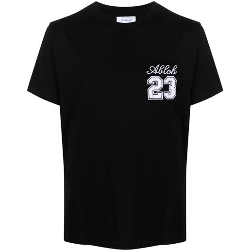 Off-White t-shirt con ricamo - nero