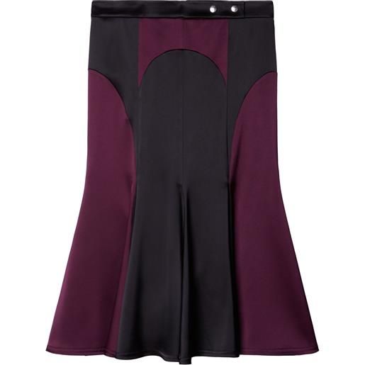 Off-White gonna midi plissettata - nero