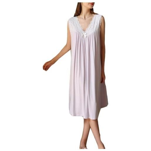 Biancheria Notte Cotone Camicia Da Notte Vittoriana Donna - Maniche