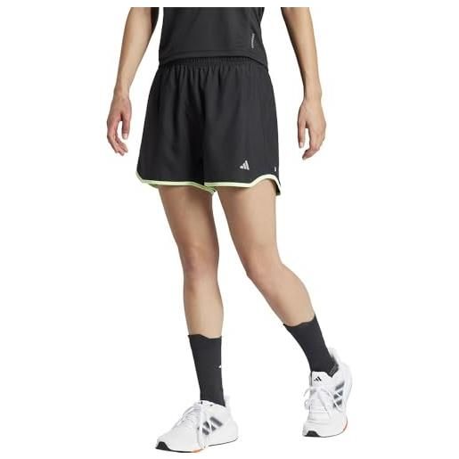 adidas pantaloncini corti da donna run it, l, 3 nero, nero, l