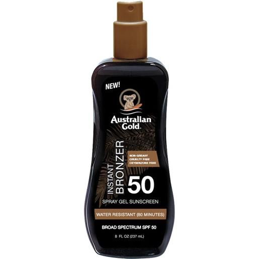 Australian Gold instant bronzer spray gel spf 50 237 ml