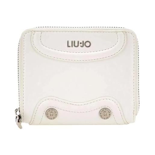 Liu Jo jeans portafoglio piccolo ecosostenibile zip around off white