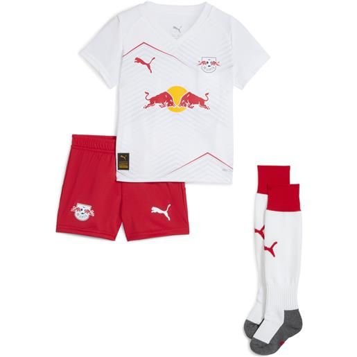 PUMA mini kit home rb leipzig 25/26 per bambini, abbigliamento, bianco, 4-5y