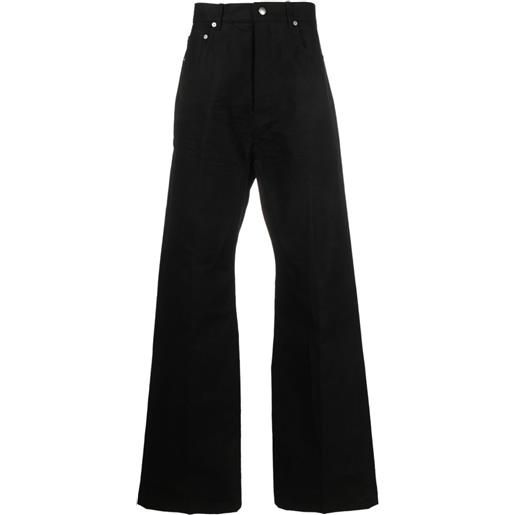 Rick Owens pantaloni svasati a vita alta - nero