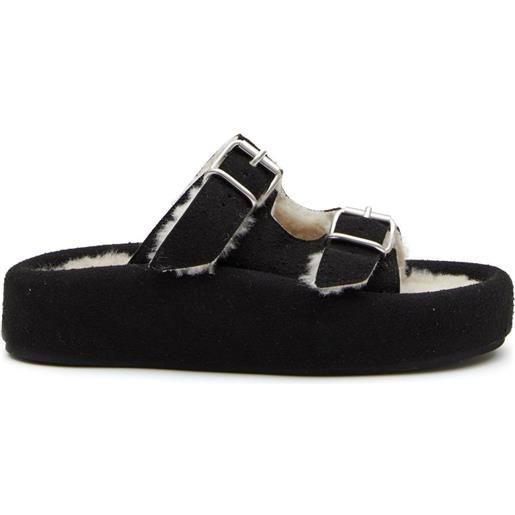 MM6 Maison Margiela ciabatte con fibbia - nero