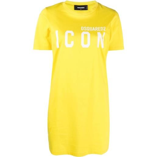 DSQUARED2 abito modello t-shirt con stampa - giallo