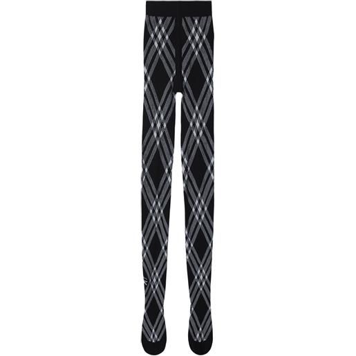 Burberry calze a quadri - nero