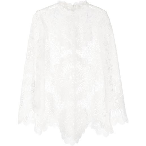 ZIMMERMANN top chintz dolly in pizzo - bianco