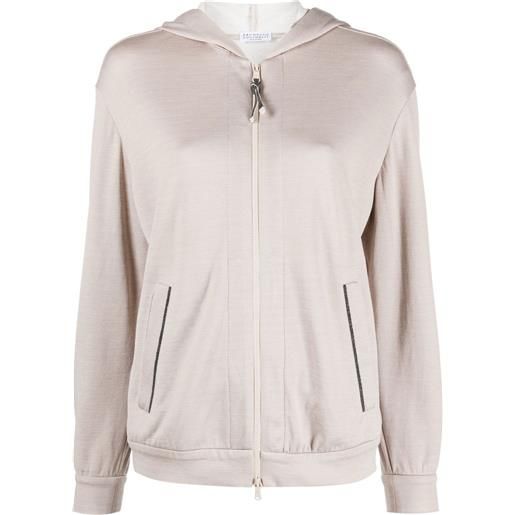 Brunello Cucinelli felpa con cappuccio - toni neutri