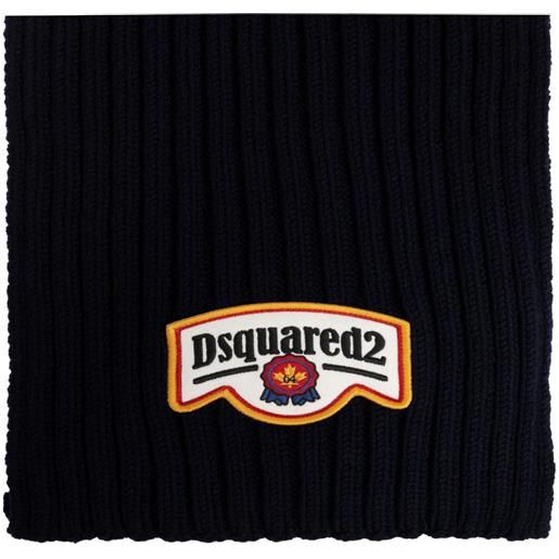 DSQUARED2 sciarpa con applicazione - blu