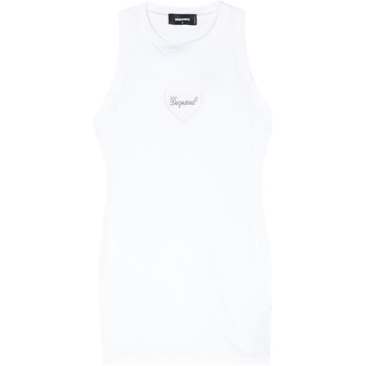 DSQUARED2 abito corto con decorazione - bianco