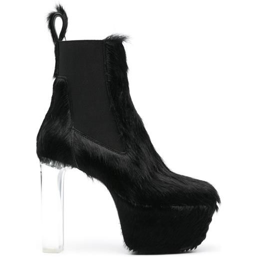 Rick Owens stivali lido minimal grill beatle 130mm - nero