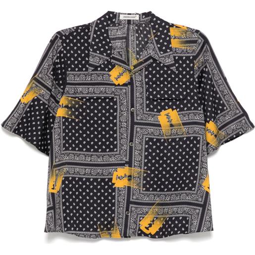 Undercover camicia con stampa grafica - blu