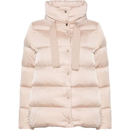 Herno piumino con placca logo - toni neutri