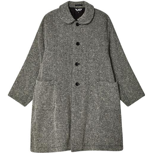 Black Comme Des Garçons cappotto monopetto spigato - nero