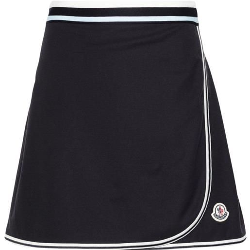 Moncler gonna a portafoglio con applicazione logo - blu
