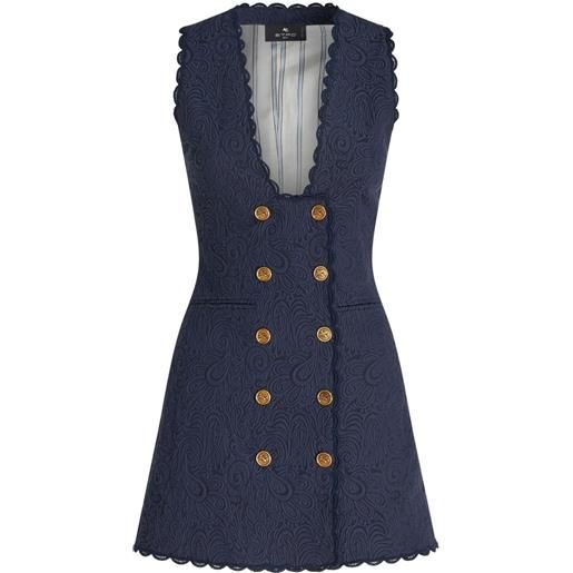 ETRO gilet con stampa paisley - blu