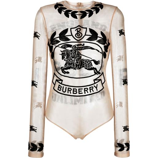 Burberry body con ricamo ekd - toni neutri