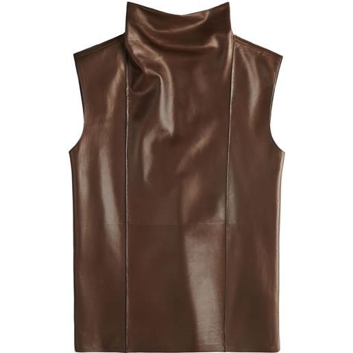 Tod's top in pelle - marrone