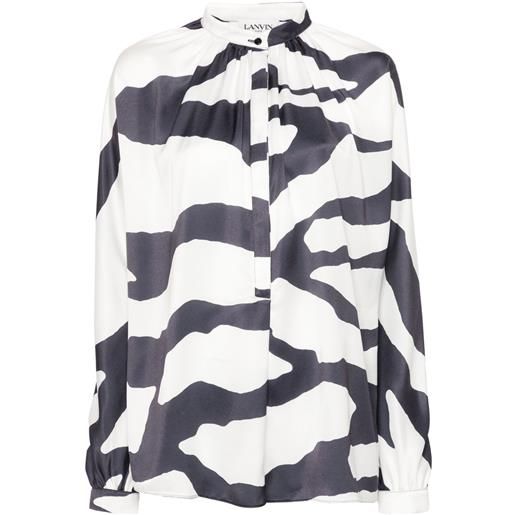 Lanvin blusa con stampa grafica - bianco