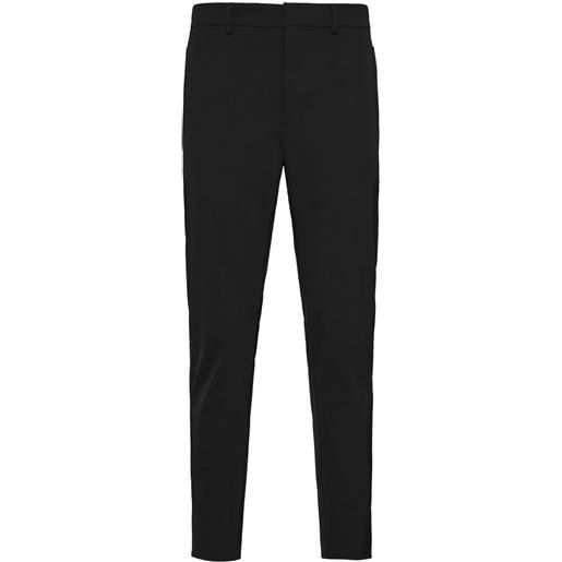 Prada pantaloni crop a vita media - nero