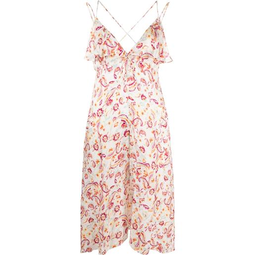 ISABEL MARANT abito midi paysa a fiori - bianco
