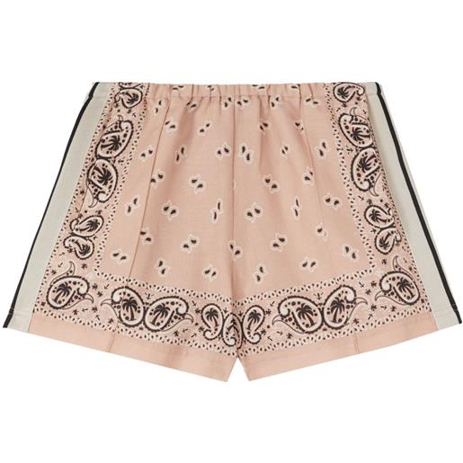 Palm Angels shorts sportivi con stampa paisley - rosa