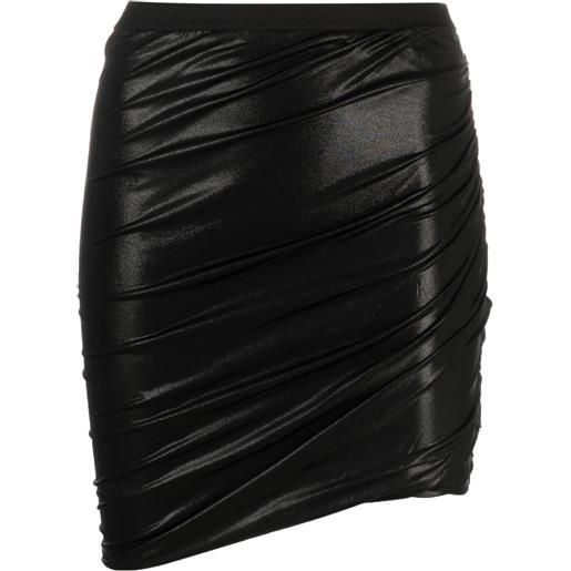 Rick Owens Lilies minigonna jade drappeggiata - nero