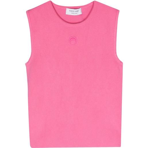 Marine Serre canotta core con lavorazione a maglia - rosa