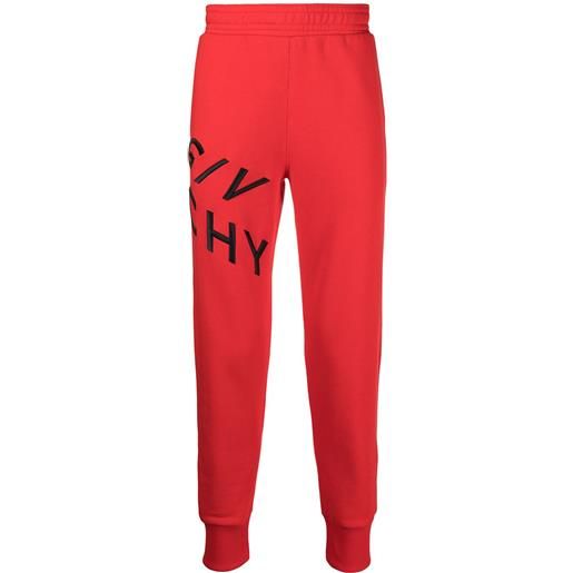 Givenchy pantaloni sportivi con ricamo - rosso