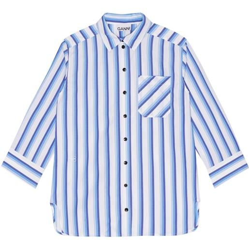 GANNI camicia a righe - blu