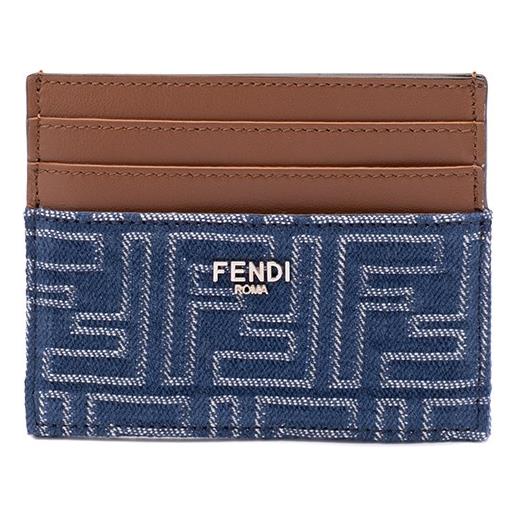 Fendi `ff` denim card case