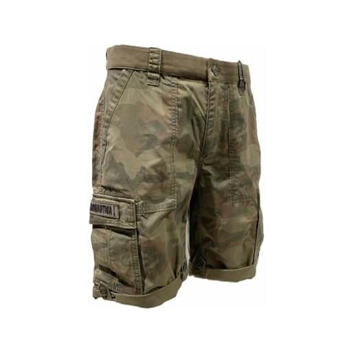 Aeronautica Militare shorts, bermuda be250 cargo comfort fit, pantaloncino da uomo, shorts (it, testo, 3xl, regular, regular, camouflage)