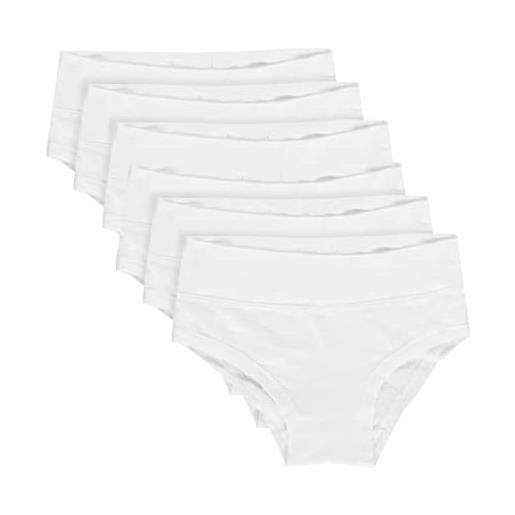 Ellepi 6 pezzi slip bambina 3840 in morbido cotone con vita alta elasticizzata