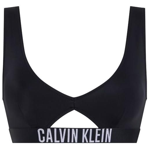 Calvin Klein donna top bikini bralette con cut-out, nero (pvh black), m