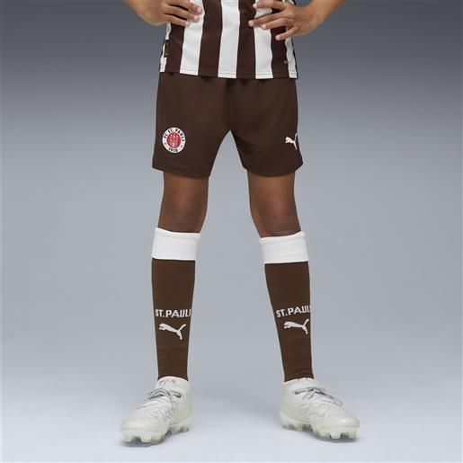PUMA shorts fc st. Pauli 25/26 per ragazzi, abbigliamento, marrone, 4-5y